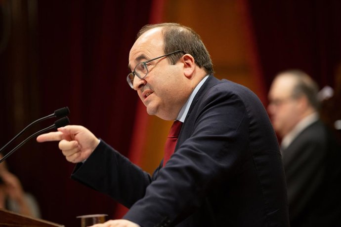 El primer secretatio del PSC, Miquel Iceta, en el Parlament en una imatge d'arxiu. 