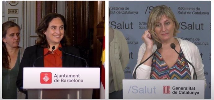 La alcaldesa de Barcelona, Ada Colau, y la consellera de Salud de la Generalitat, Alba Vergés