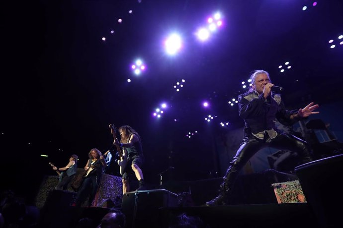 27 September 2019, Mexico, Mexico City: English heavy metal band Iron Maiden preform on stage during their concert at Palacio de los Deportes. Photo: -/El Universal via ZUMA Wire/dpa