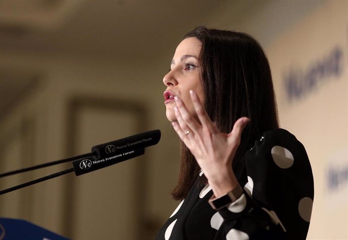 La presidenta de Ciudadanos y portavoz en el Congreso de los Diputados, Inés Arrimadas.