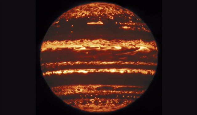 Imáganes infrarrojas de Júpiter tomadas por el telescopio Gemini