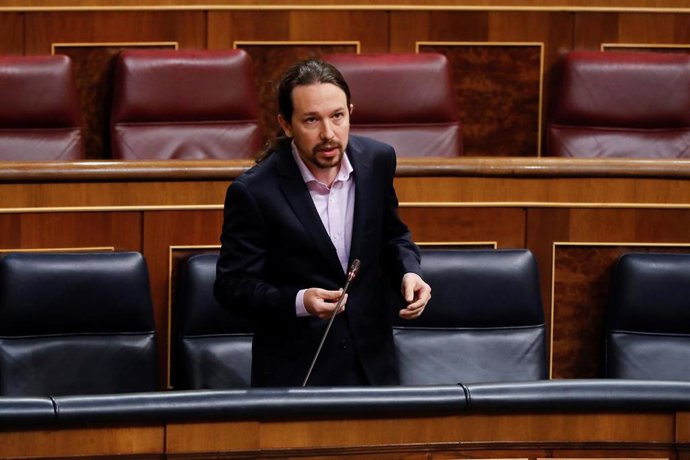 El vicepresidente segundo del Gobierno, Pablo Iglesias,en el Congreso 15 de abril de 2020.