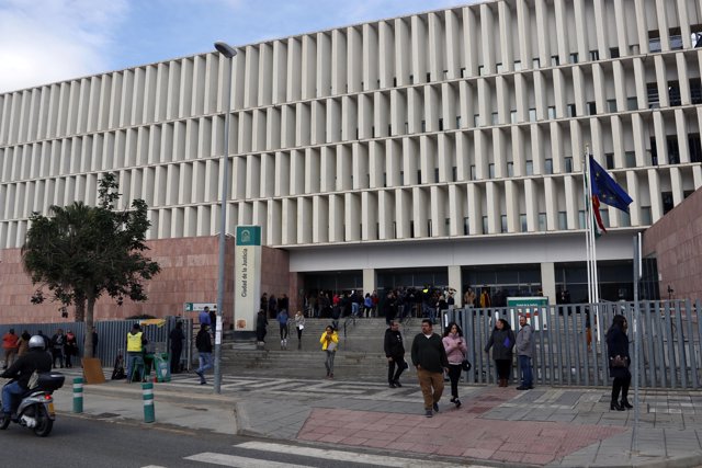 Vista general de la fachada principal de la Ciudad de la Justicia, donde se ha celebrado el juicio por la muerte del menor caído en un pozo hace un año, en Málaga a 21 de eneor de 2020.
