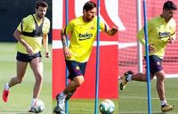 El Barça vuelve a entrenar 56 días después