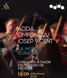 Cartel del concierto solidario del ADDA Simfnica.