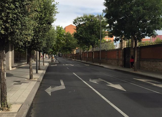 La calle Doctrinos de Valladolid, sin coches.
