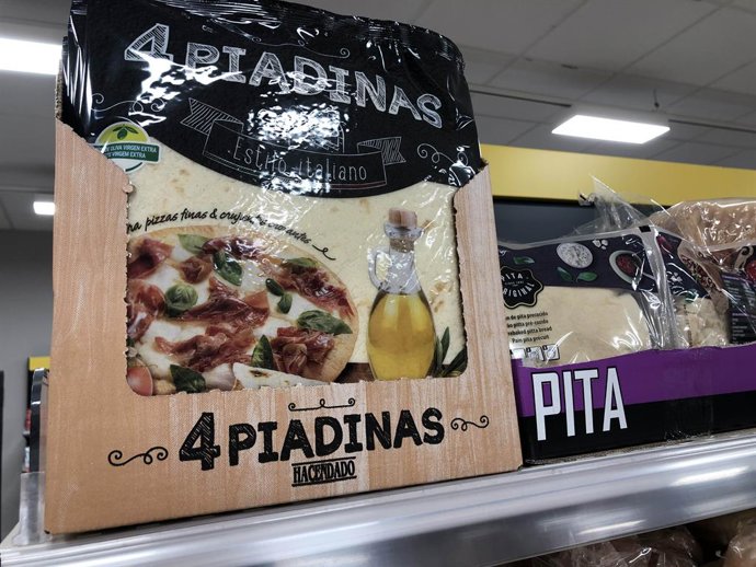 Piadinas en el lineal de Mercadona