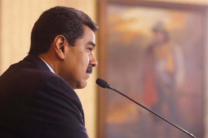 Nicolás Maduro, en una rueda de prensa en Caracas
