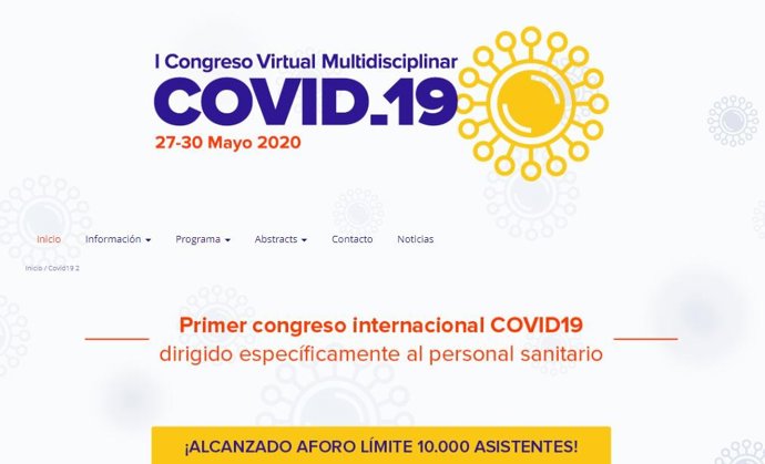 Portal web del I Congreso Virtual Multidisciplinar Covid-19.