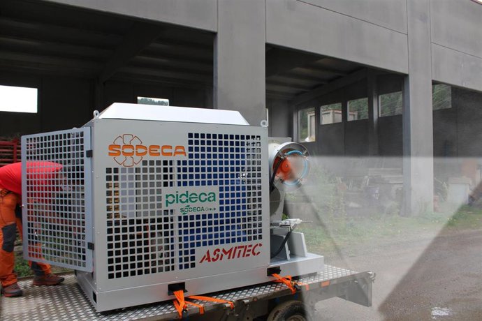 Equipo de desinfección de calles de Sodeca