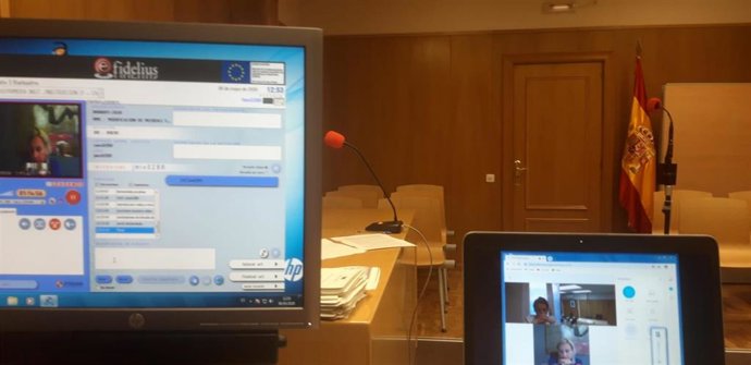 Sala de vistas del Juzgado de Barbastro