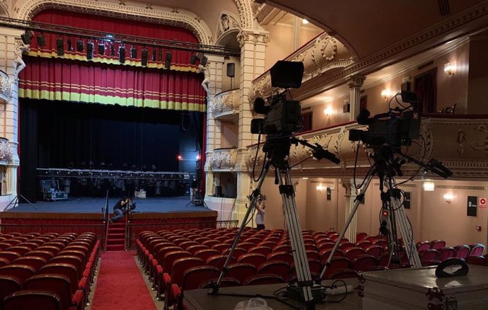 Preparativos del teatro de Huelva