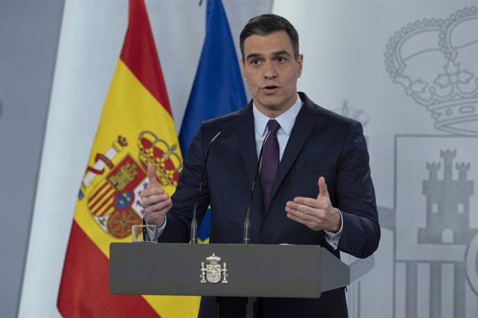Comparecencia del presidente del Gobierno de España, Pedro Sánchez.