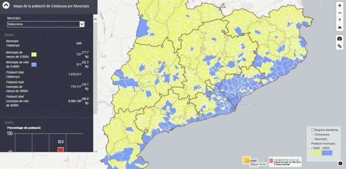 Nuevo visor de datos por municipios del Institut Cartogrfic i Geolgic de Catalunya.
