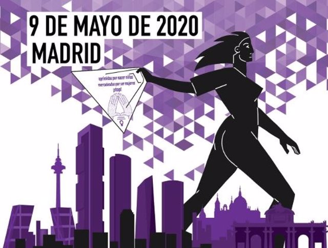 Cartel de la manifestación por la abolición de la prostitución el 9 de mayo de 2020