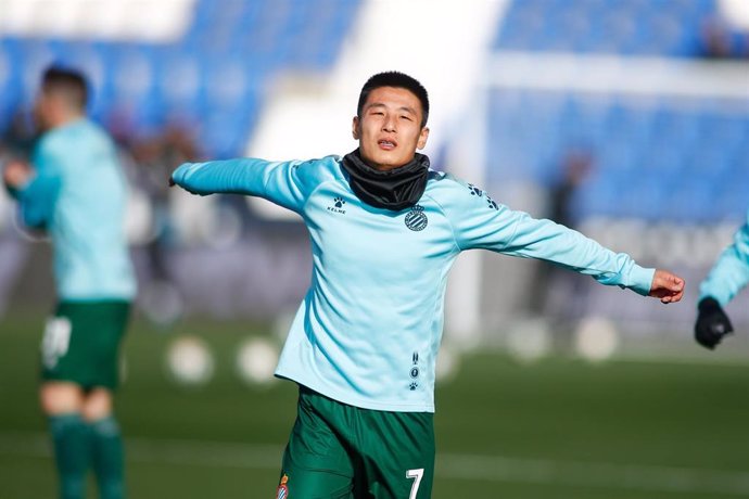 El jugador chino del RCD Espanyol Wu Lei