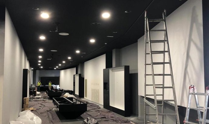 Obras en el interior del futuro Museo Camarón