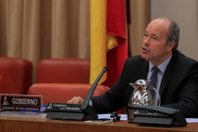 El ministro de Justicia, Juan Carlos Campo, durante su comparecencia ante la Comisión de Justicia del Congreso