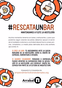 Cartel de la campaña '#RescataUnBar'.