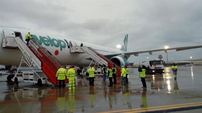 Llegada de un nuevo cargamento de material sanitario a Baleares adquirido por el Govern. 