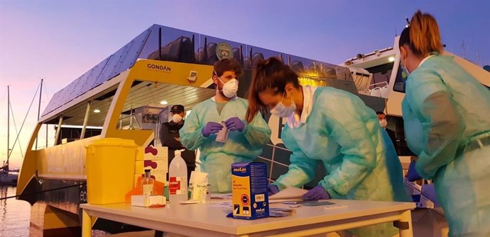 Controles sanitarios en puertos de Baleares.