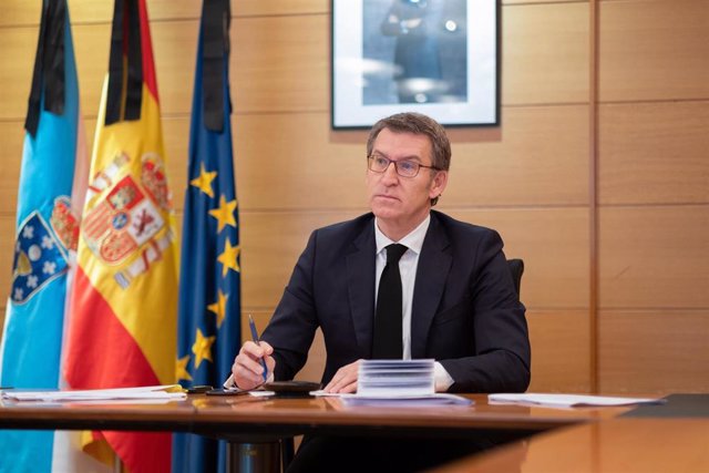 O Titular Do Goberno Galego Na Videoconferencia Co Presidente Do Goberno Central E Os Presidentes Autonómicos