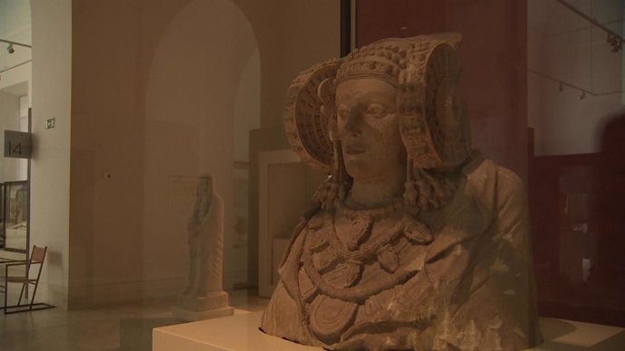 Imagen de la Dama de Elche en el Museo Arqueológico Nacional.