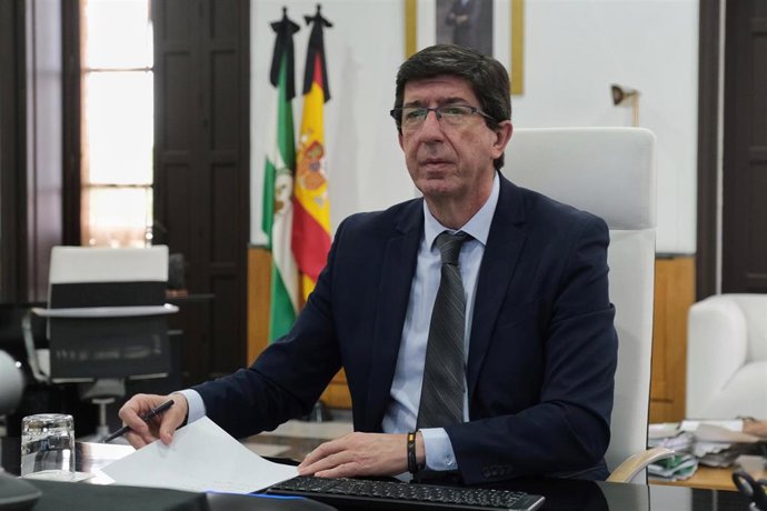 El vicepresidente de la Junta y consejero de Turismo, Regeneración, Justicia y Administración Local, Juan Marín, en una foto de archivo.