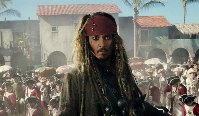 Johnny Depp en Piratas del Caribe 6