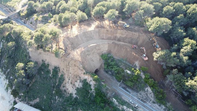 Vista aérea de obras de FGC