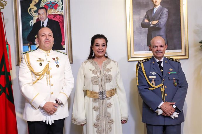 La embajadora de Marruecos en España, Karima Benyaich, realiza una recepción de la Embajada de Marruecos en Madrid por el XX aniversario de la entronización del rey Mohamed VI.