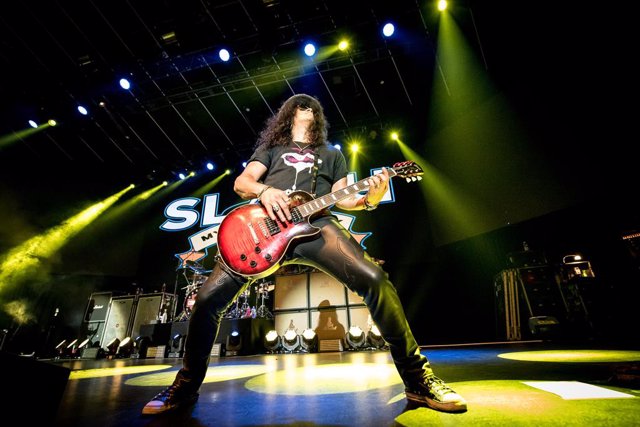29 July 2019, Canada, Toronto: US former Guns N' Roses legendary guitarist Slash, performs at a concert in the Rebel Club in Toronto. Photo: Igor Vidyashev/ZUMA Wire/dpa