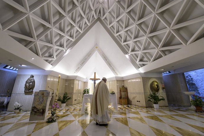 El Papa en una de las Misas de Santa Marta