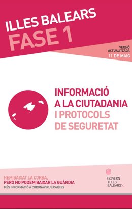 Guía para la fase 1 de la desescalada editada por el Govern balear.
