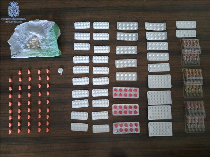 Sustancias estupefacientes incautadas por la Policía Nacional al presunto autor