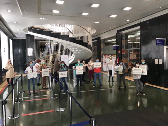 Protesta sindical en el Hospital de Cruces