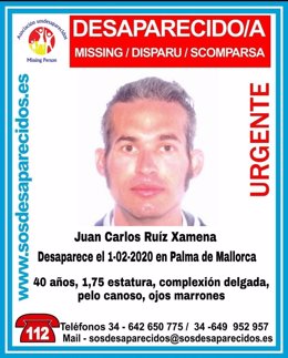 Juan Carlos Ruiz Xamena, desaparecido en Palma.
