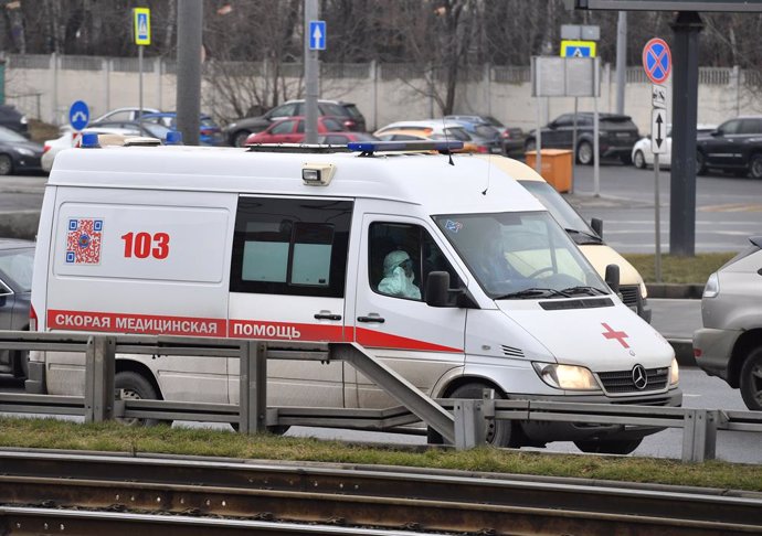 Imatge d'arxiu d'una ambulncia a Moscou