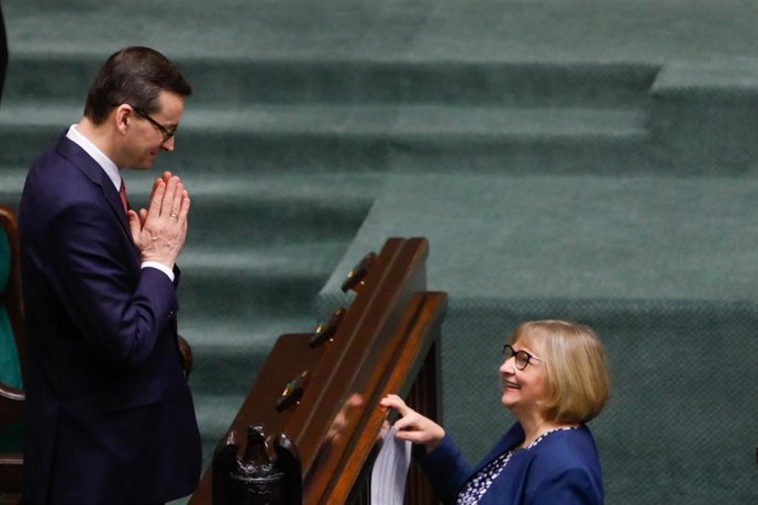 Mateusz Morawiecki en una sesión parlamentaria