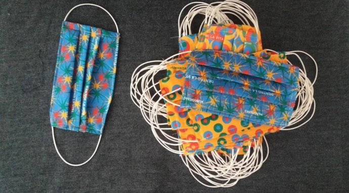 Las mascarillas que se repartirán entre los niños de Sant Cugat