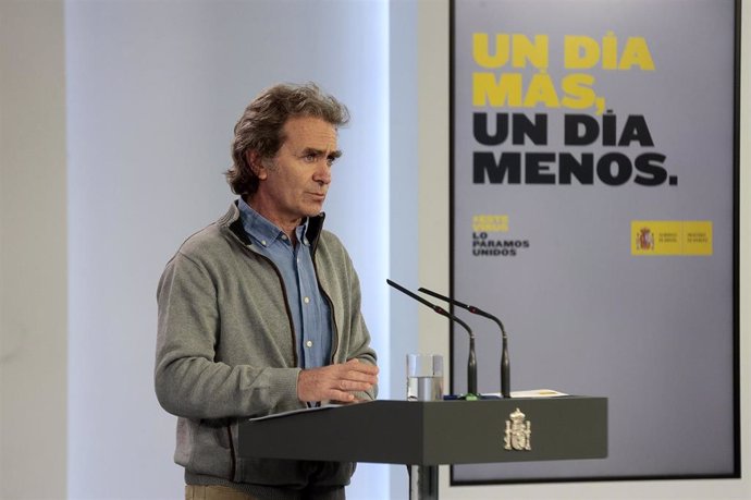 El director del Centro de Coordinación de Alertas y Emergencias Sanitarias, Fernando Simón, durante una rueda de prensa tras una reunión del Comité Técnico para la Desescalada