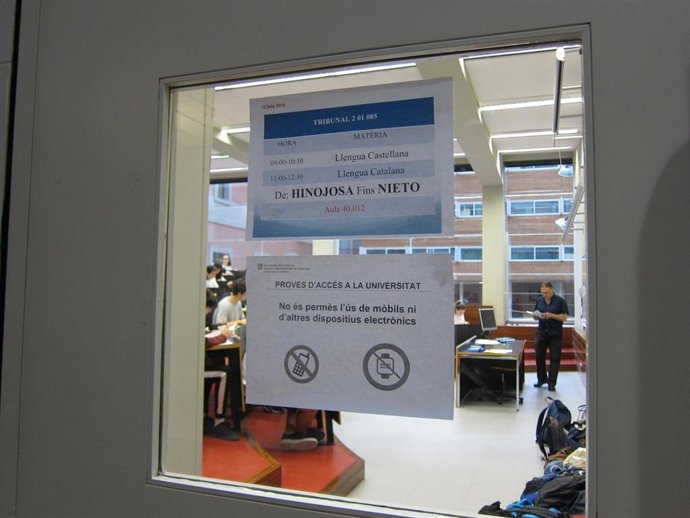 Pruebas de la Selectividad 2018 en la UPF