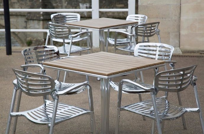 Mesas de una terraza