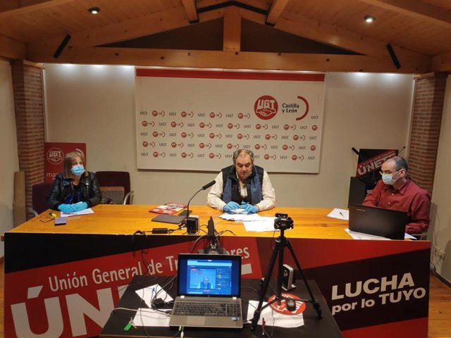 Rueda de prensa telemática de UGT sobre la gestión en las residencias de mayores en Castilla y León.