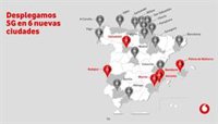 Vodafone lleva el 5G a seis nuevas ciudades y mantendrá sus planes de despliegue pese al Covid-19