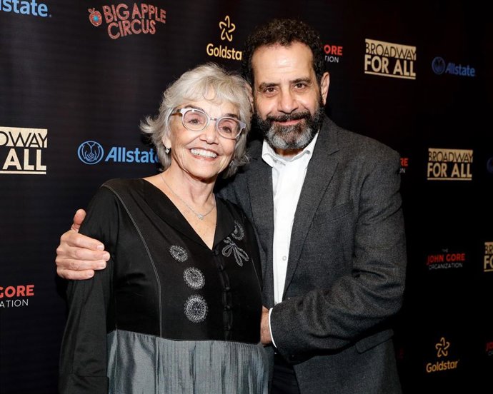Brooke Adams and Tony Shalhoub attend Broadway For All's 2nd Annual Holiday Benefit at Big Apple Circus Big Top at Lincoln Center