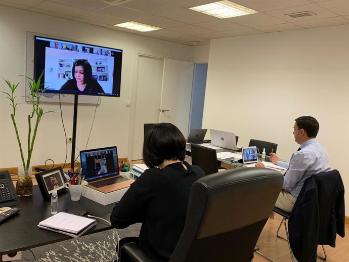 Videoconferencia de los dirigentes del PP