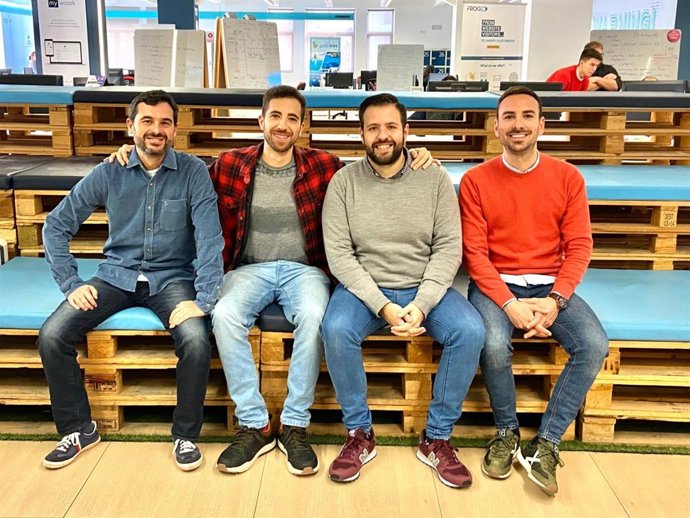 Fundadores Dropier, de izquierda a derecha, Raúl Candiles, Daniel Casale, Pablo Rodríguez y Rubén Guerrero