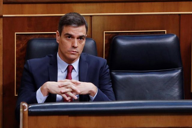 El presidente del Gobierno, Pedro Sánchez, durante la sesión de control al Ejecutivo en el Congreso en Madrid este miércoles, en Madrid (España), a 13 de mayo de 2020.