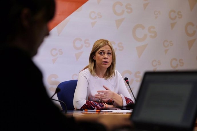 La portavoz de Cs, Carmen Picazo, en rueda de prensa. Foto de archivo.